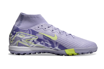 Nike Air Zoom Mercurial Superfly 10 Elite TF Artificial Turf Soccer Shoes - Purple/Yellow/White