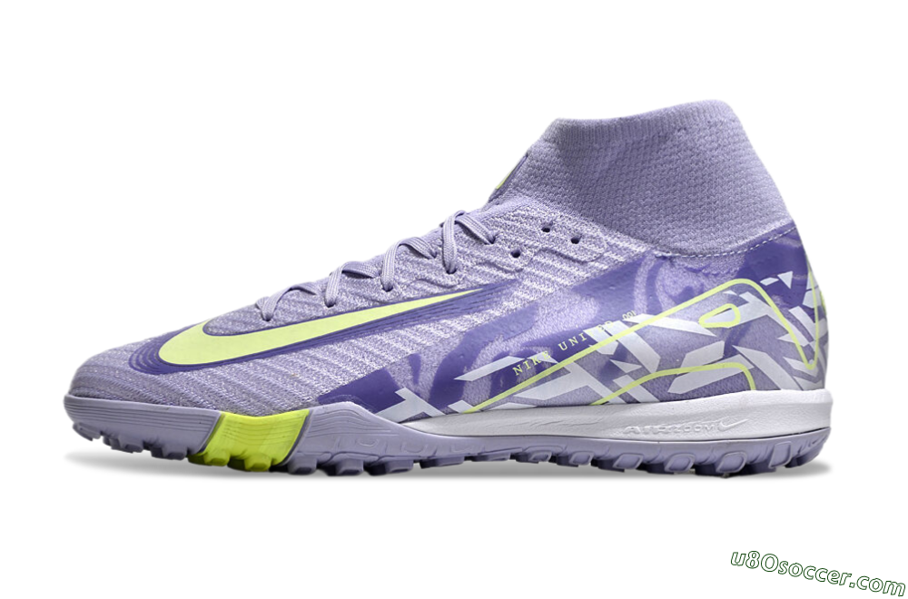 Nike Air Zoom Mercurial Superfly 10 Elite TF Artificial Turf Soccer Shoes - Purple/Yellow/White 2