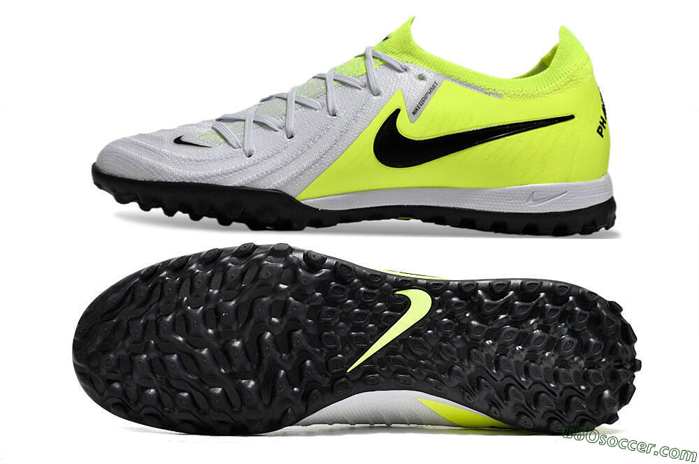 Nike Phantom Luna Elite TF Artificial Turf Soccer Shoes - Grey/Yellow/Black 0