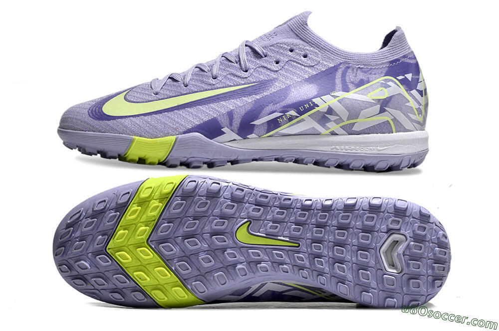 Nike Air Zoom Mercurial Vapor 16 Elite TF Artificial Turf Soccer Shoes - Purple/Yellow/White 0