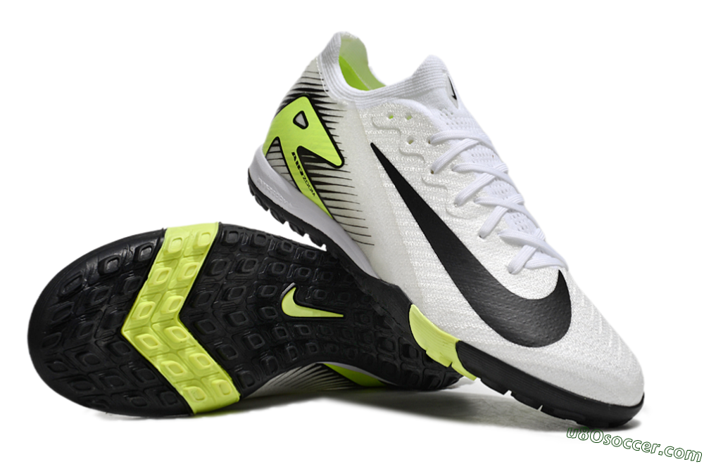 Nike Air Zoom Mercurial Vapor 16 Elite TF Artificial Turf Soccer Shoes - White/Black/Yellow 3