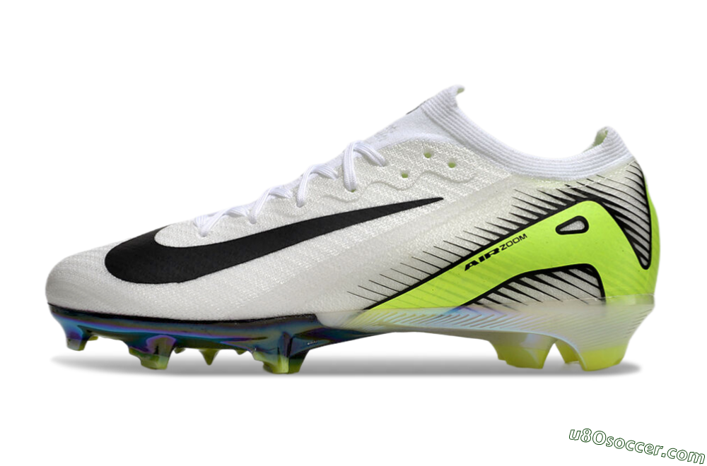 Nike Air Zoom Mercurial Vapor 16 Elite FG Firm Ground Soccer Cleats - White/Black/Yellow 2