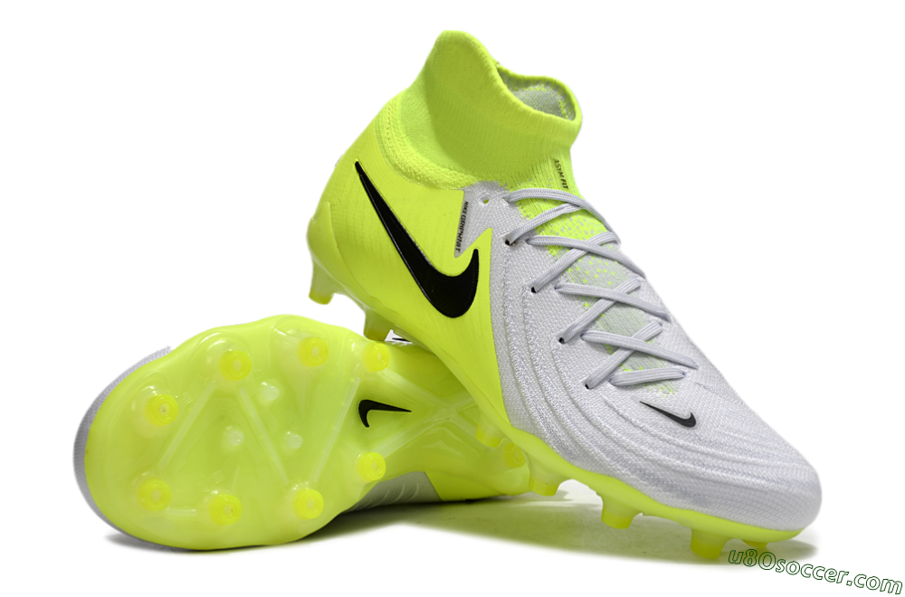 Nike Phantom Luna Elite AG Artificial Grass Soccer Cleats - Grey/Yellow/Black 3