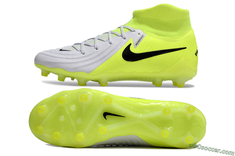 Nike Phantom Luna Elite AG Artificial Grass Soccer Cleats - Grey/Yellow/Black 0