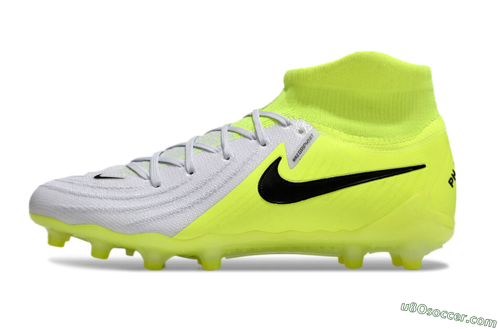 Nike Phantom Luna Elite AG Artificial Grass Soccer Cleats - Grey/Yellow/Black 2
