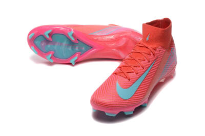 Nike Air Zoom Mercurial Superfly 10 Elite FG Firm Ground Soccer Cleats - Red/Jade/Blue