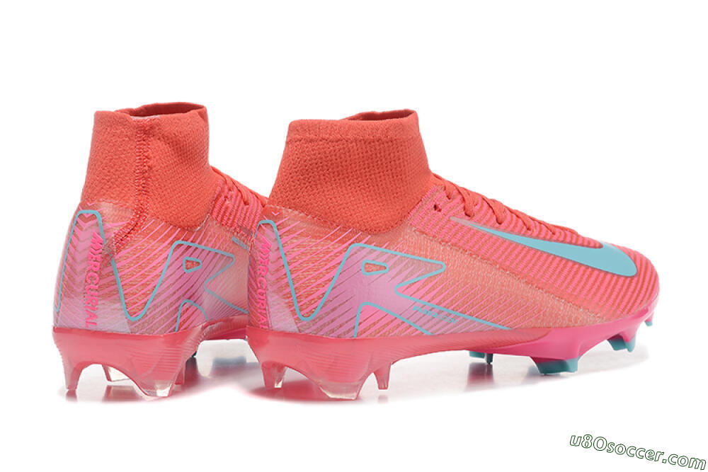 Nike Air Zoom Mercurial Superfly 10 Elite FG Firm Ground Soccer Cleats - Red/Jade/Blue 9