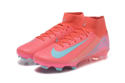 Nike Air Zoom Mercurial Superfly 10 Elite FG Firm Ground Soccer Cleats - Red/Jade/Blue
