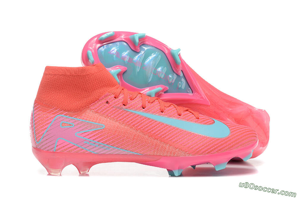 Nike Air Zoom Mercurial Superfly 10 Elite FG Firm Ground Soccer Cleats - Red/Jade/Blue 1