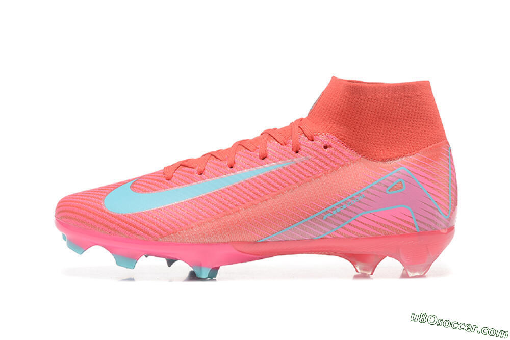 Nike Air Zoom Mercurial Superfly 10 Elite FG Firm Ground Soccer Cleats - Red/Jade/Blue 2