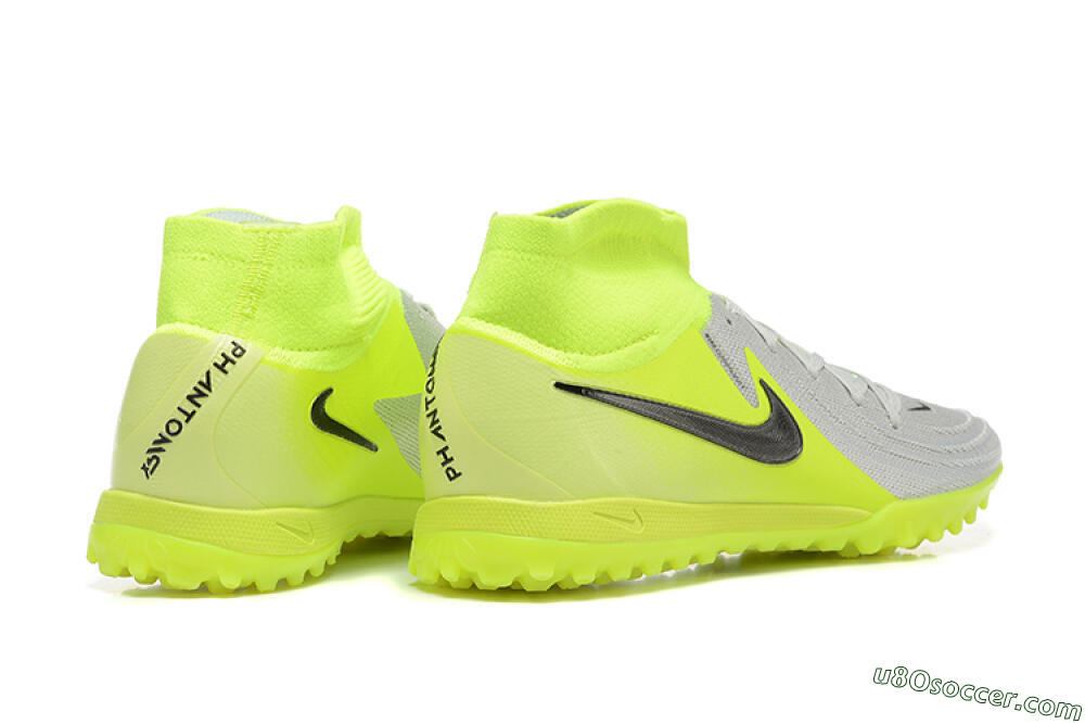 Nike Phantom Luna Elite TF Artificial Turf Soccer Shoes - Grey/Yellow/Black 9