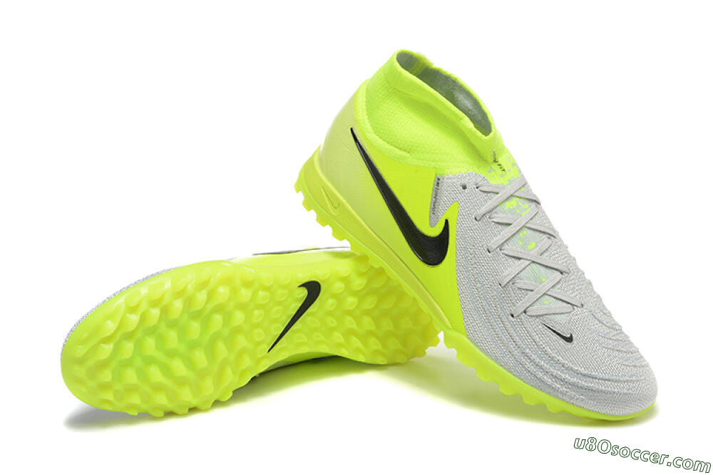 Nike Phantom Luna Elite TF Artificial Turf Soccer Shoes - Grey/Yellow/Black 4
