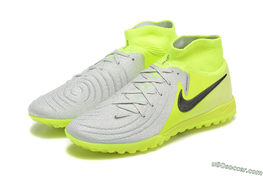 Nike Phantom Luna Elite TF Artificial Turf Soccer Shoes - Grey/Yellow/Black 5