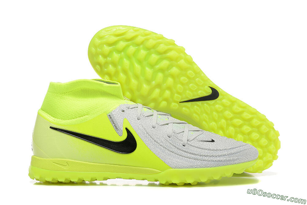 Nike Phantom Luna Elite TF Artificial Turf Soccer Shoes - Grey/Yellow/Black 1