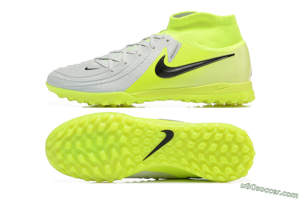 Nike Phantom Luna Elite TF Artificial Turf Soccer Shoes - Grey/Yellow/Black 0