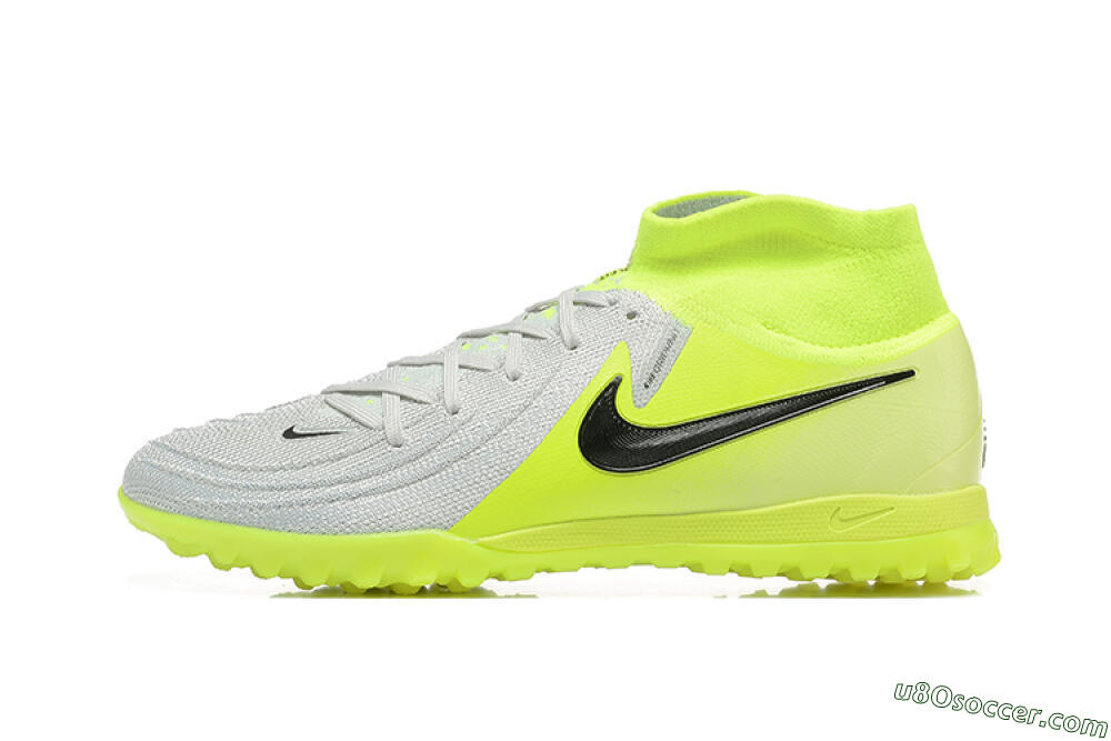 Nike Phantom Luna Elite TF Artificial Turf Soccer Shoes - Grey/Yellow/Black 2