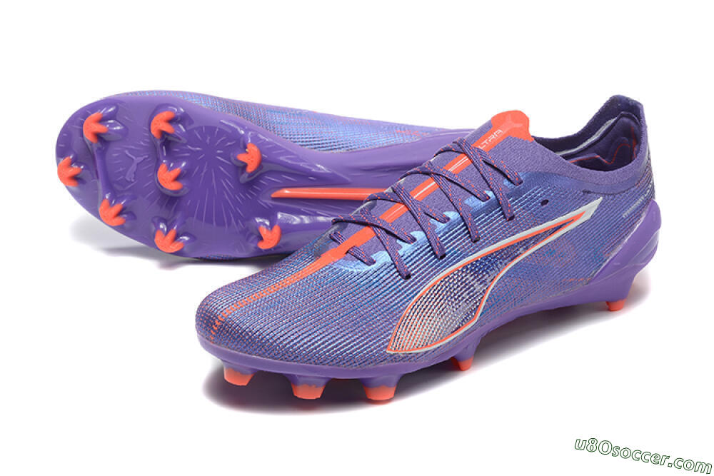 Puma Ultra 5 Ultimate FG Firm Ground Soccer Cleats - Purple/Blue/Red 3