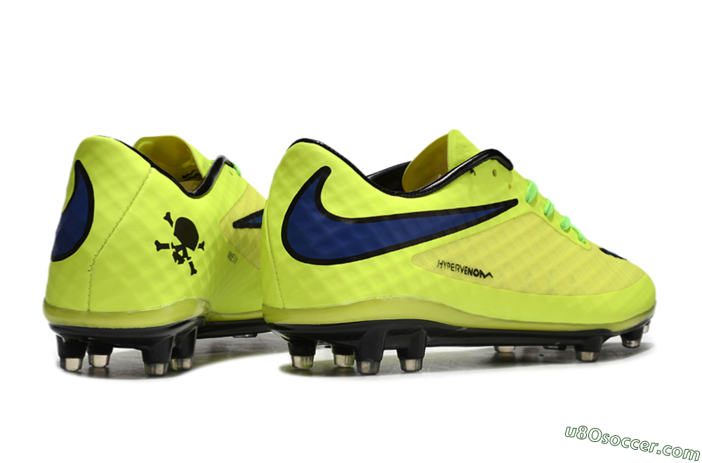 Nike Hypervenom Phantom FG Firm Ground Soccer Cleats - Yellow/Blue/Black 6