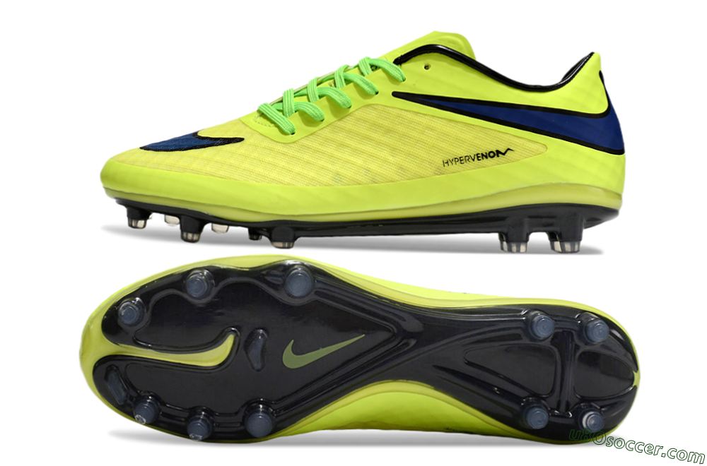 Nike Hypervenom Phantom FG Firm Ground Soccer Cleats - Yellow/Blue/Black 0