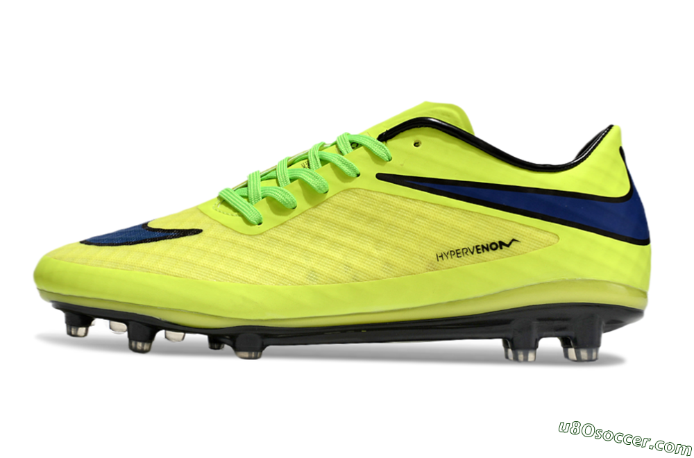 Nike Hypervenom Phantom FG Firm Ground Soccer Cleats - Yellow/Blue/Black 2