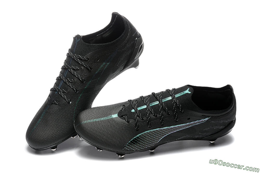 Puma Ultra 5 Ultimate FG Firm Ground Soccer Cleats - Black/Jade/White 6