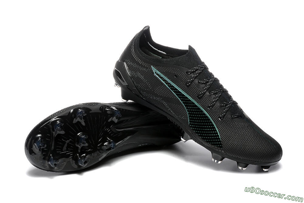 Puma Ultra 5 Ultimate FG Firm Ground Soccer Cleats - Black/Jade/White 4