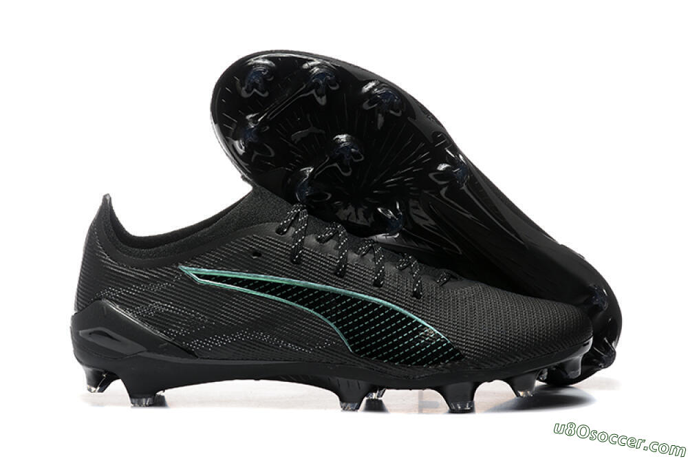 Puma Ultra 5 Ultimate FG Firm Ground Soccer Cleats - Black/Jade/White 1