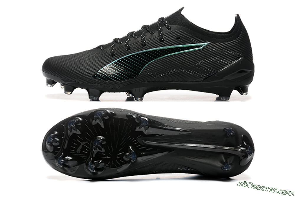 Puma Ultra 5 Ultimate FG Firm Ground Soccer Cleats - Black/Jade/White 0