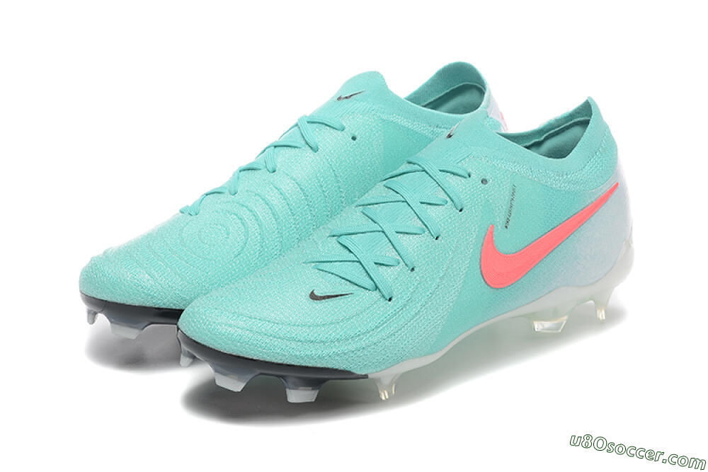 Nike Phantom Luna Elite FG Firm Ground Soccer Cleats - Jade/Red/White 5