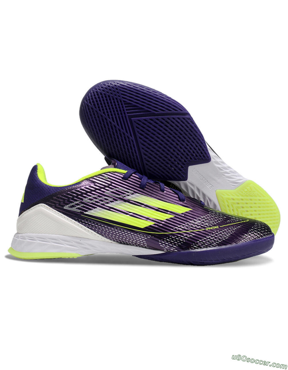 Adidas F50 Elite IC Indoor & Futsal Soccer Shoes - Purple/Yellow/White 1