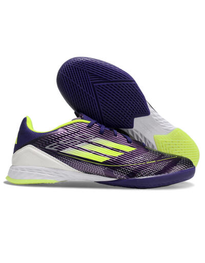 Adidas F50 Elite IC Indoor & Futsal Soccer Shoes - Purple/Yellow/White