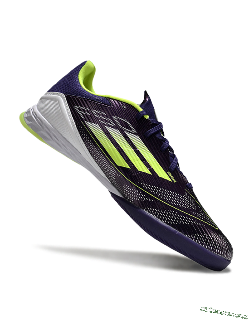 Adidas F50 Elite IC Indoor & Futsal Soccer Shoes - Purple/Yellow/White 4