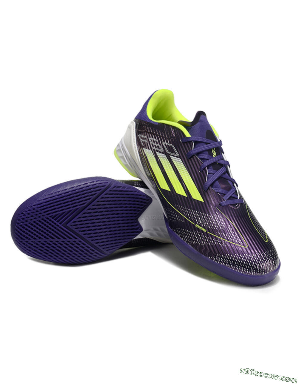 Adidas F50 Elite IC Indoor & Futsal Soccer Shoes - Purple/Yellow/White 3