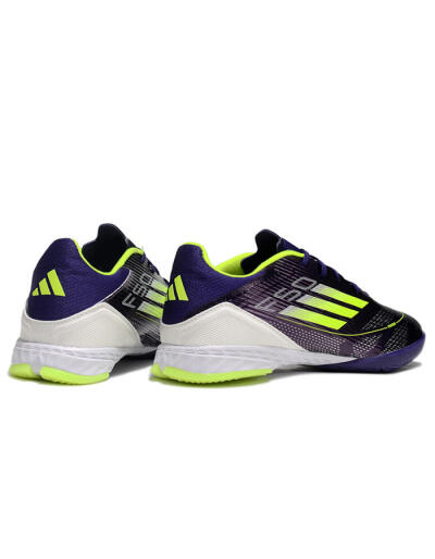 Adidas F50 Elite IC Indoor & Futsal Soccer Shoes - Purple/Yellow/White