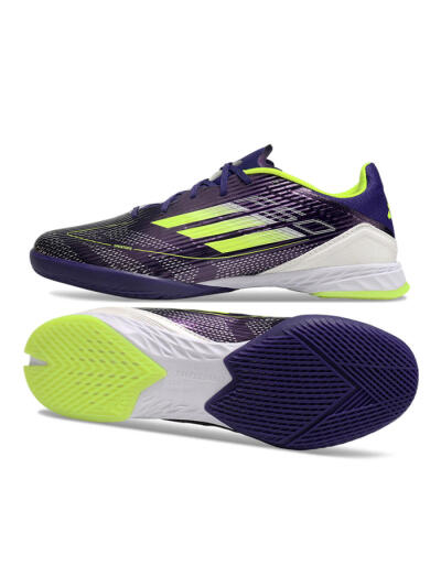 Adidas F50 Elite IC Indoor & Futsal Soccer Shoes - Purple/Yellow/White