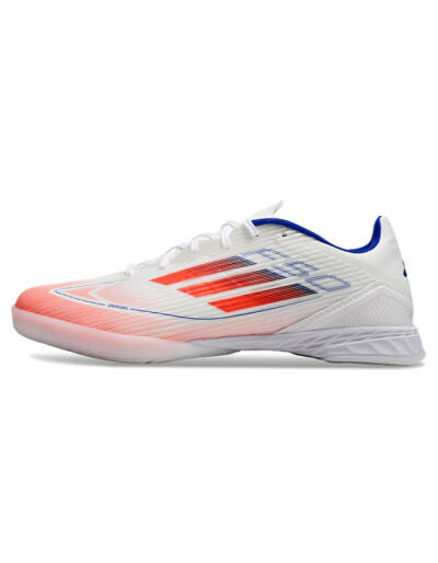 Adidas F50 Elite IC Indoor & Futsal Soccer Shoes - White/Red/Blue