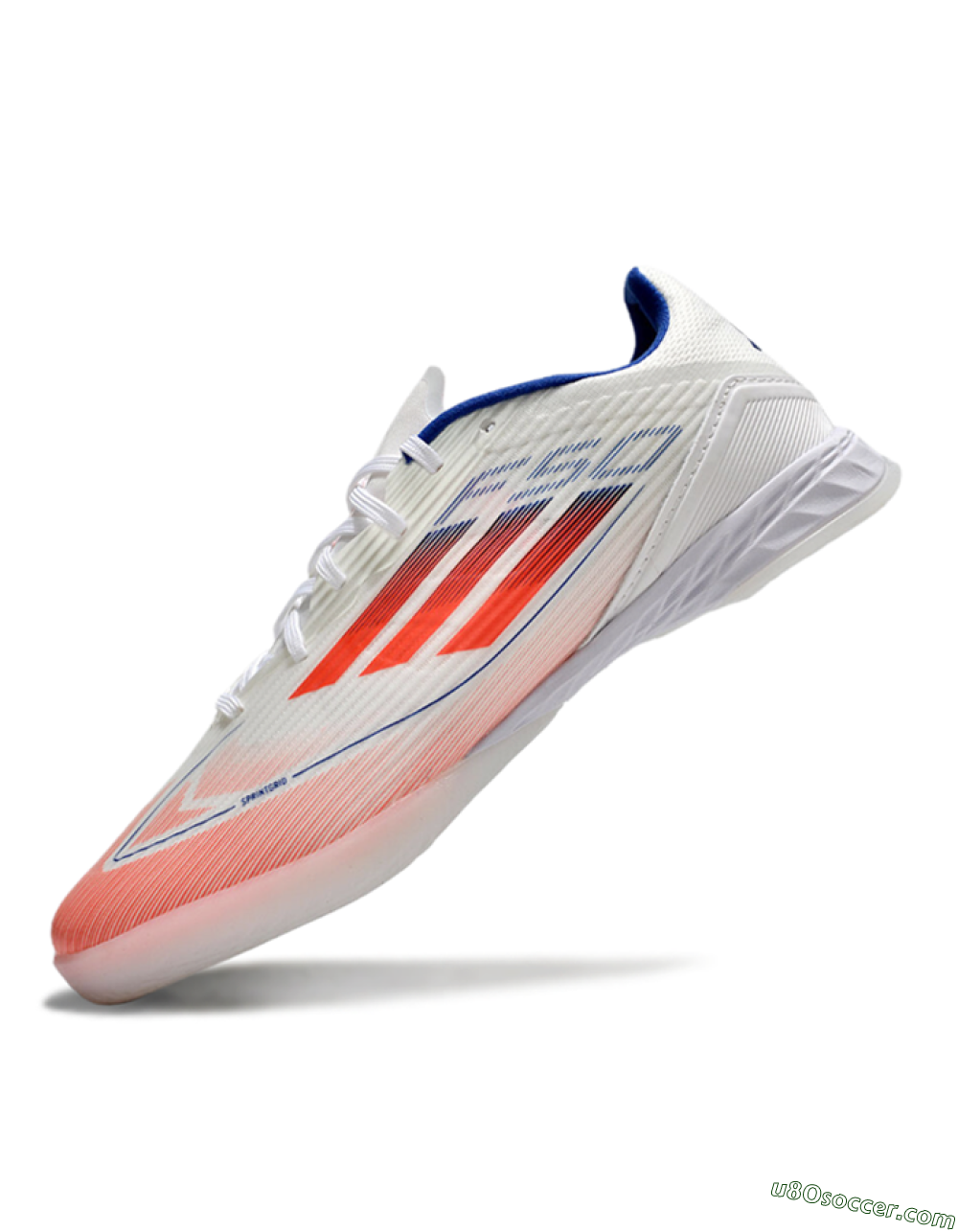 Adidas F50 Elite IC Indoor & Futsal Soccer Shoes - White/Red/Blue 5
