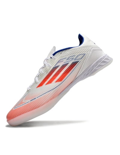 Adidas F50 Elite IC Indoor & Futsal Soccer Shoes - White/Red/Blue