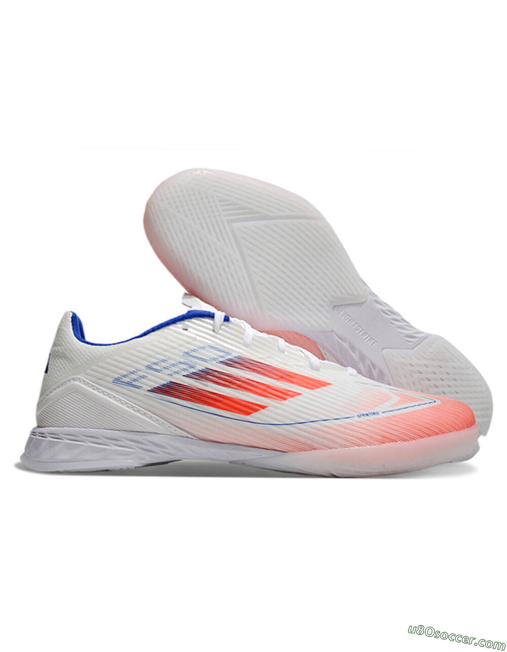 Adidas F50 Elite IC Indoor & Futsal Soccer Shoes - White/Red/Blue 1