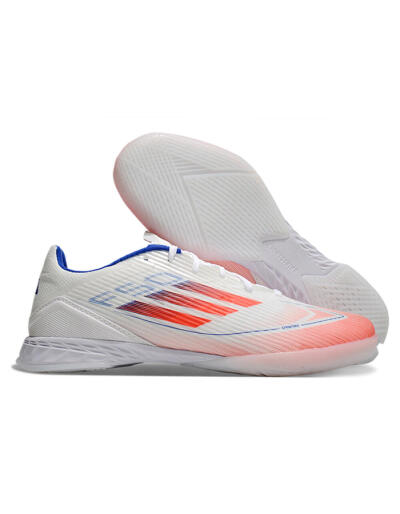 Adidas F50 Elite IC Indoor & Futsal Soccer Shoes - White/Red/Blue