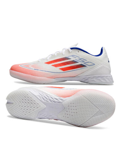 Adidas F50 Elite IC Indoor & Futsal Soccer Shoes - White/Red/Blue