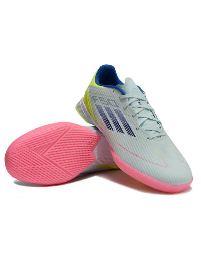 Adidas F50 Elite IC Indoor & Futsal Soccer Shoes - Jade/Blue/Yellow