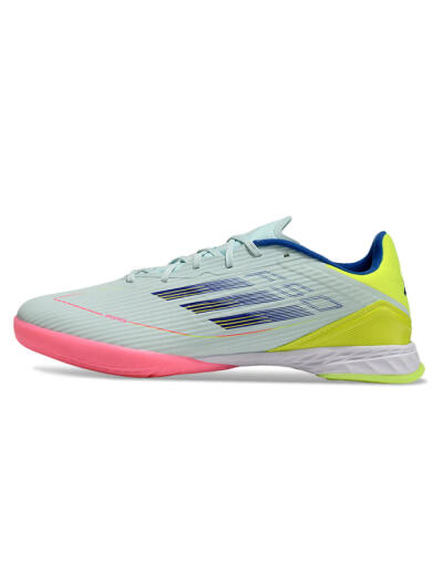 Adidas F50 Elite IC Indoor & Futsal Soccer Shoes - Jade/Blue/Yellow