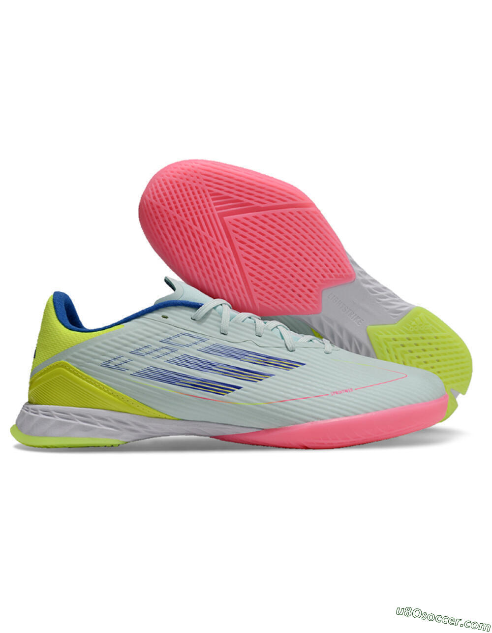 Adidas F50 Elite IC Indoor & Futsal Soccer Shoes - Jade/Blue/Yellow 1