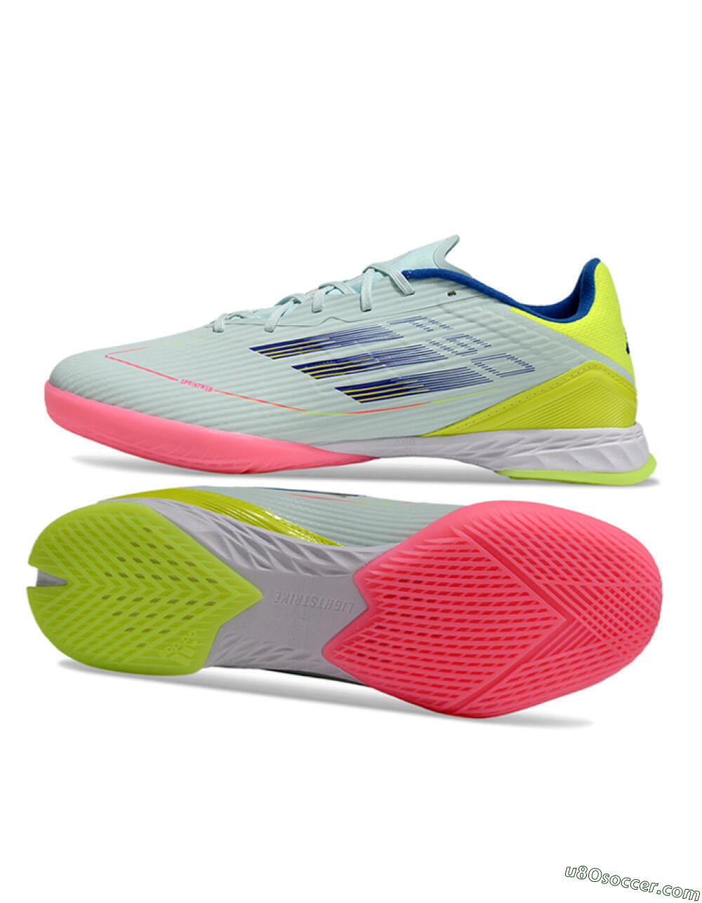 Adidas F50 Elite IC Indoor & Futsal Soccer Shoes - Jade/Blue/Yellow 0