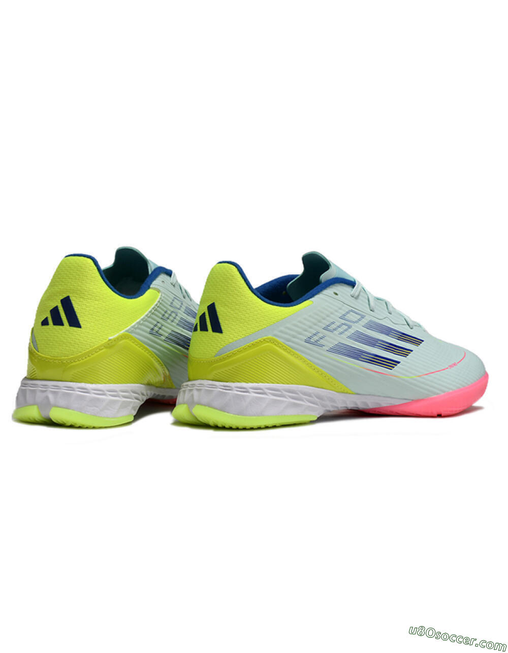 Adidas F50 Elite IC Indoor & Futsal Soccer Shoes - Jade/Blue/Yellow 6