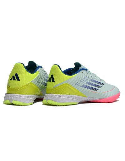Adidas F50 Elite IC Indoor & Futsal Soccer Shoes - Jade/Blue/Yellow