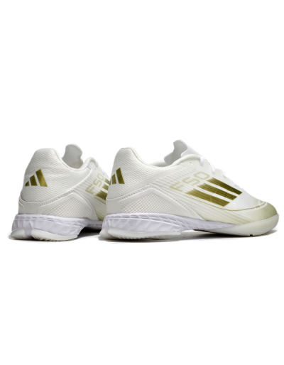 Adidas F50 Elite IC Indoor & Futsal Soccer Shoes - White/Gold