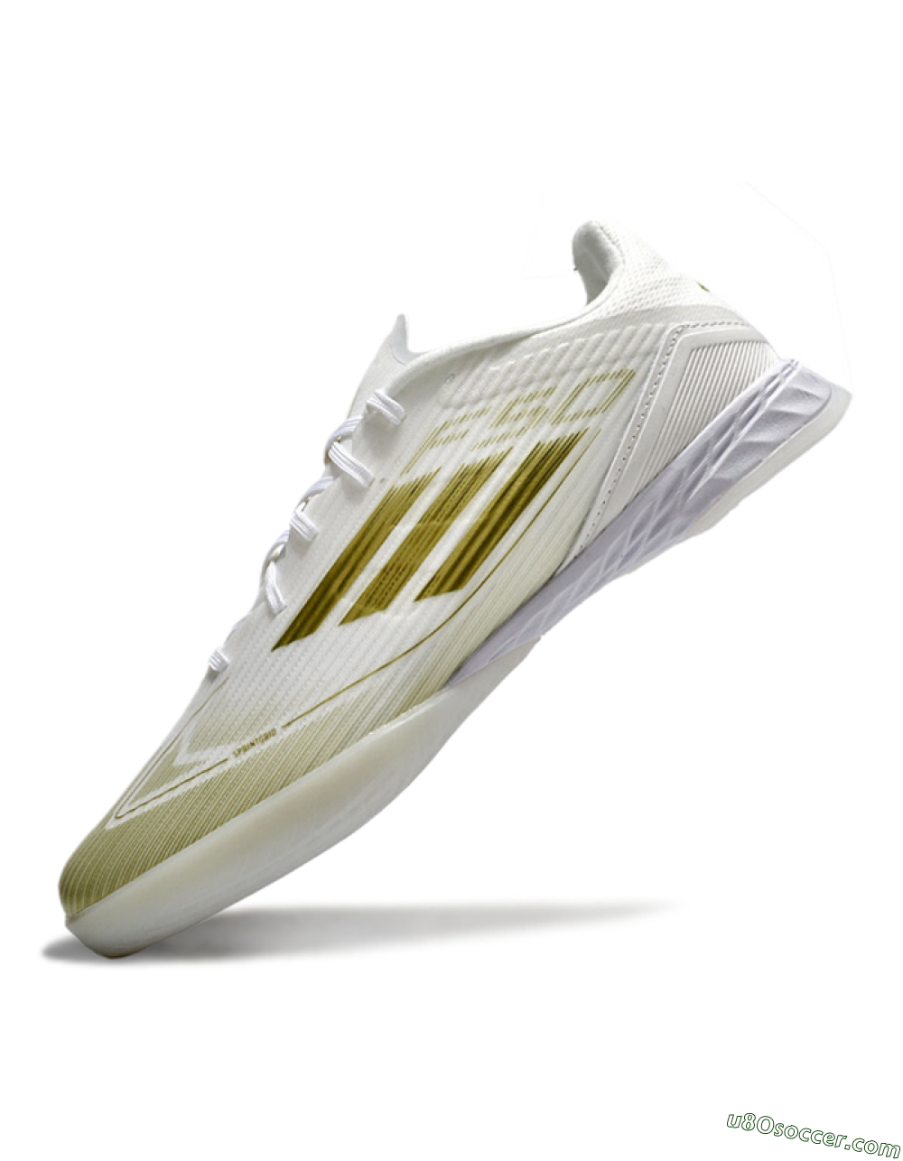Adidas F50 Elite IC Indoor & Futsal Soccer Shoes - White/Gold 5