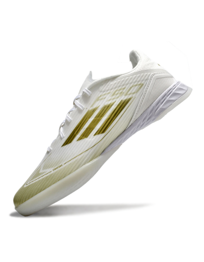 Adidas F50 Elite IC Indoor & Futsal Soccer Shoes - White/Gold